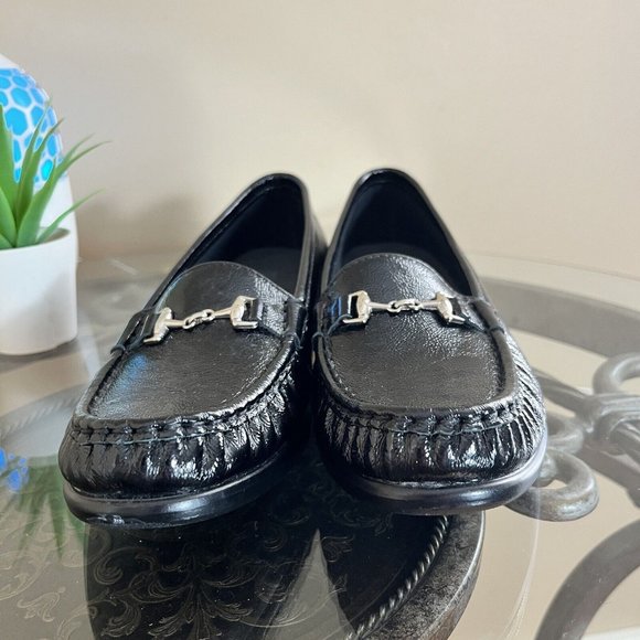 SAS Metro Loafers Black Leather Horse-Bit Comfort Shoes Slip On Women Size 6.5 N - Picture 2 of 10